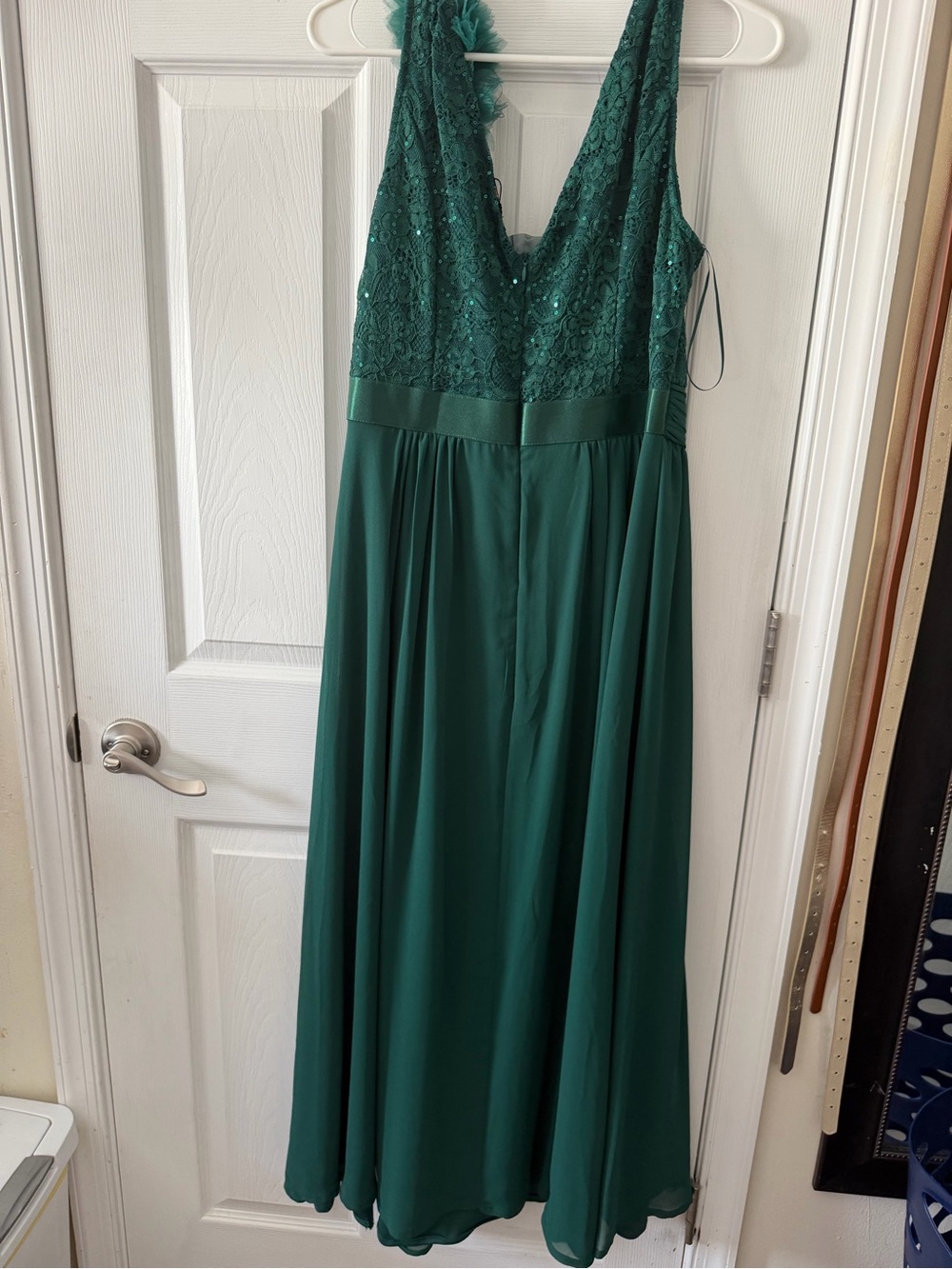 Miusol Emerald Green Lace Bodice Maxi Dress